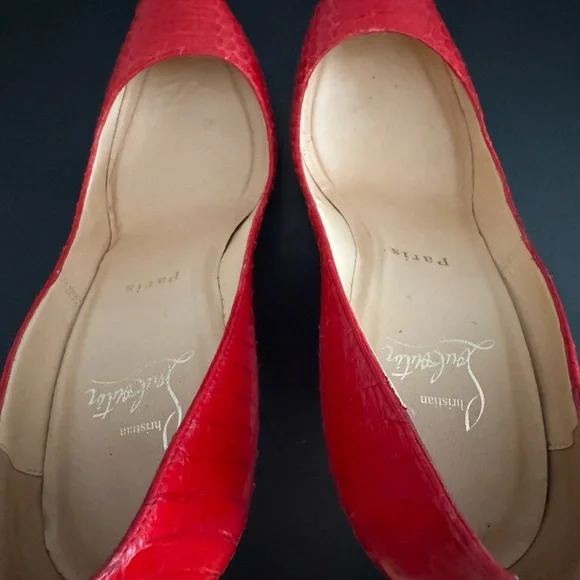 Christian Louboutin Red Heels Elegant Stilettos - Picture 8 of 8